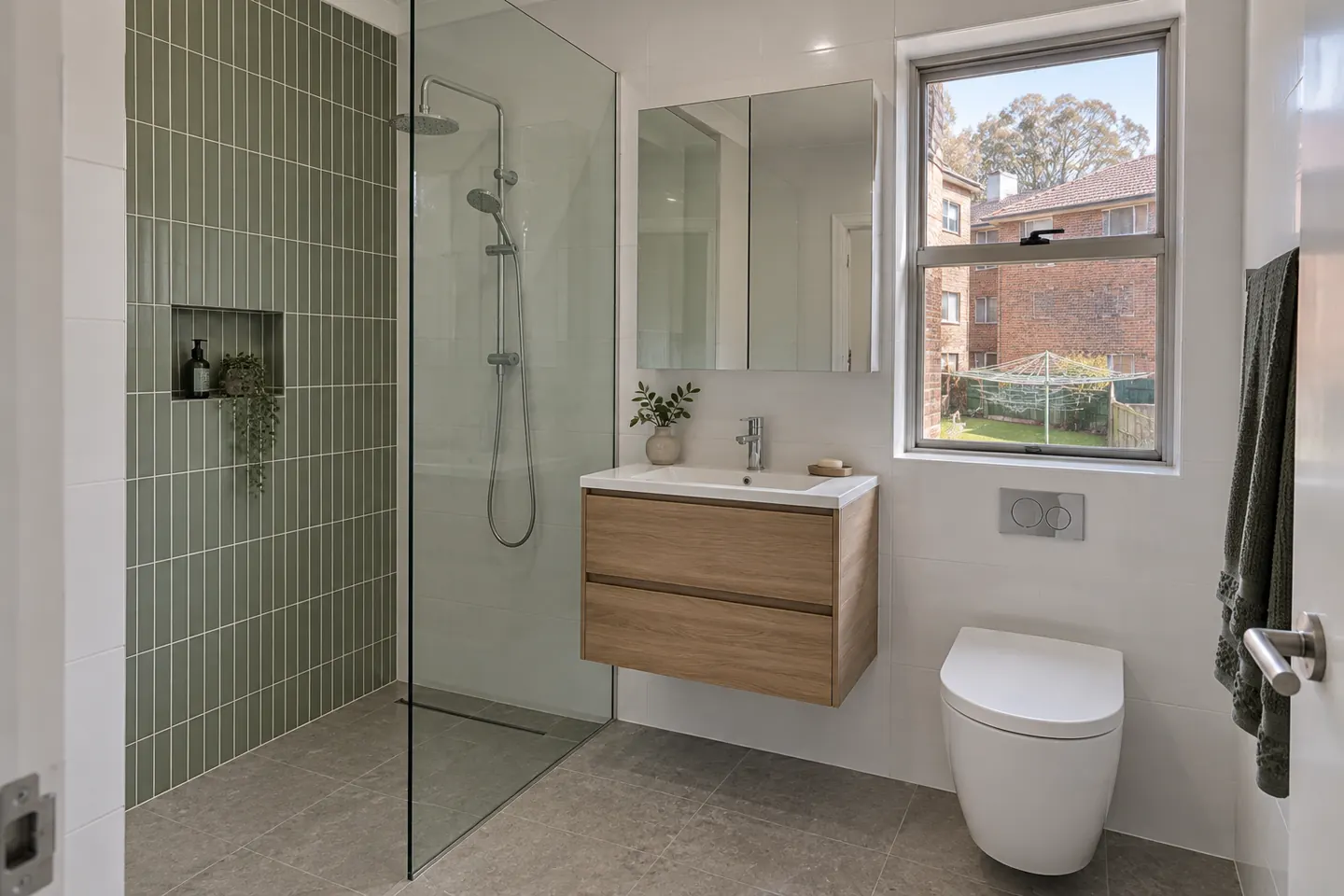 Completed bathroom renovation, Bankstown